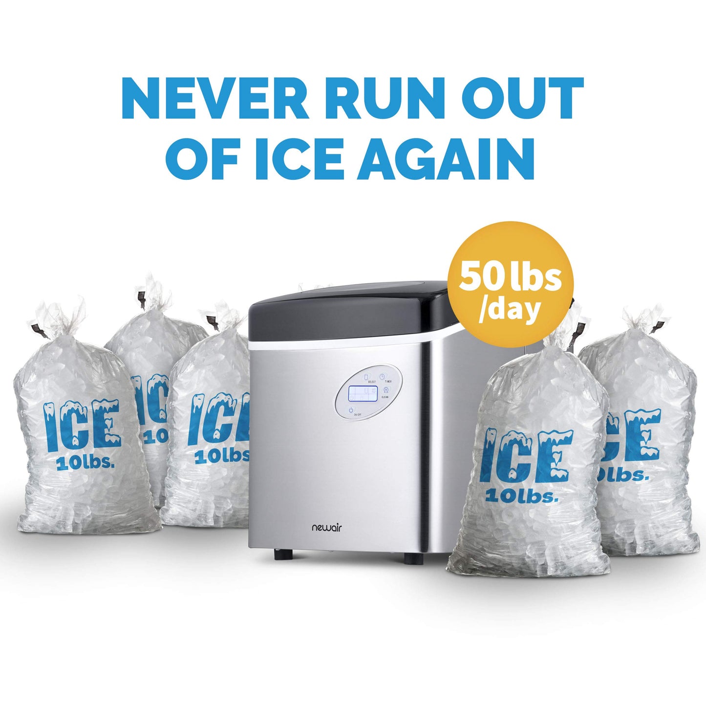 NewAir Portable Ice Maker - 50 lb Daily Production