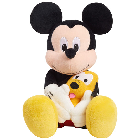 Disney Classics Lil Friends 11.5-inch Mickey Mouse and Pluto Plush Stuffed Animal, Plushie, Kids Toys for Ages 2 Up by Just Play