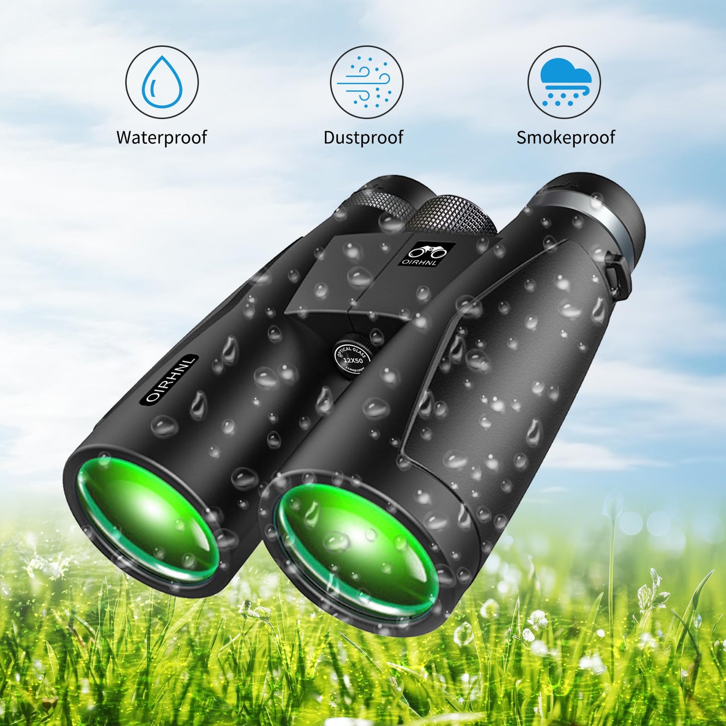 12x50 High Powered Binoculars with Phone Adapter