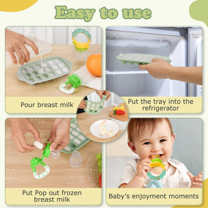 Baby Food Feeder & Popsicle Molds by WAJIAYON