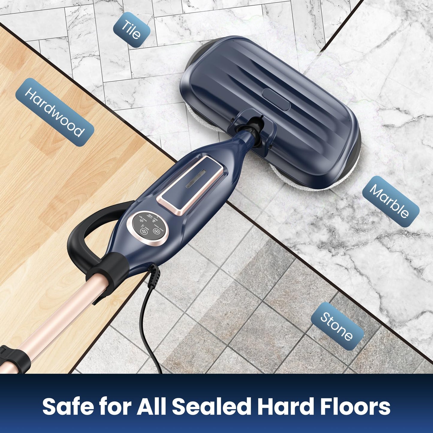 10-in-1 Steam Mop for Hard Floors
