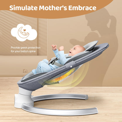 Electric Baby Swing with Bluetooth & Lullabies