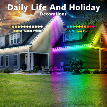 SINLEY 400FT RGB Outdoor Lights with App Control