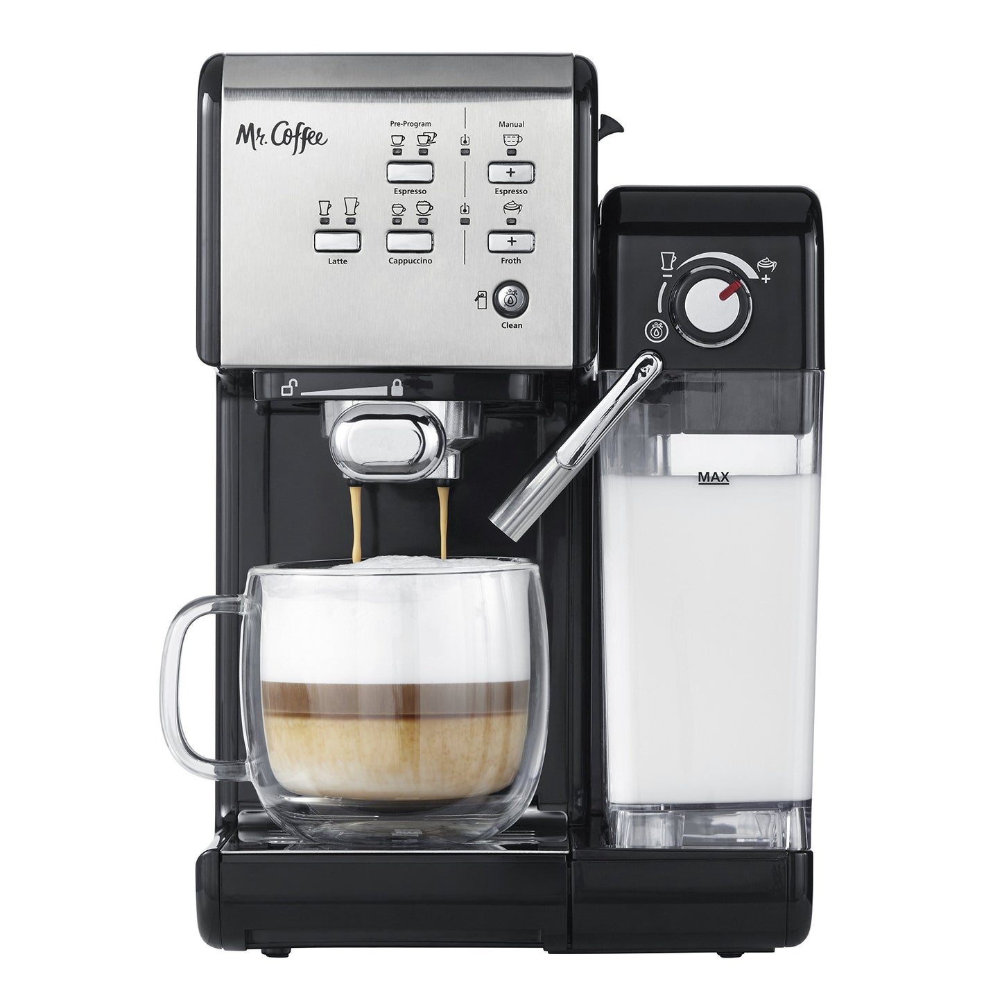 Mr. Coffee Programmable Espresso Machine with Frother