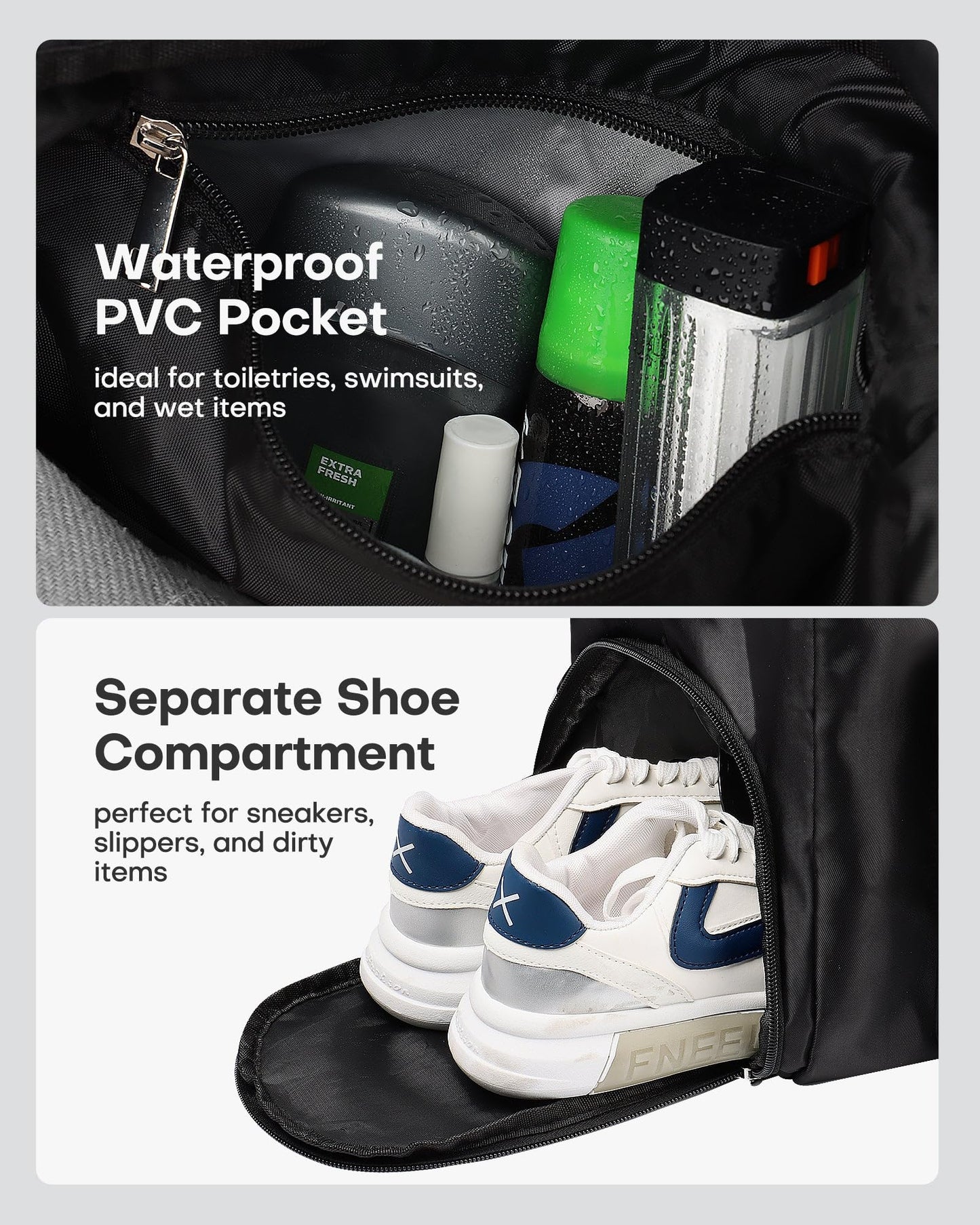Gym Bag with Shoe Compartment by HOTOR