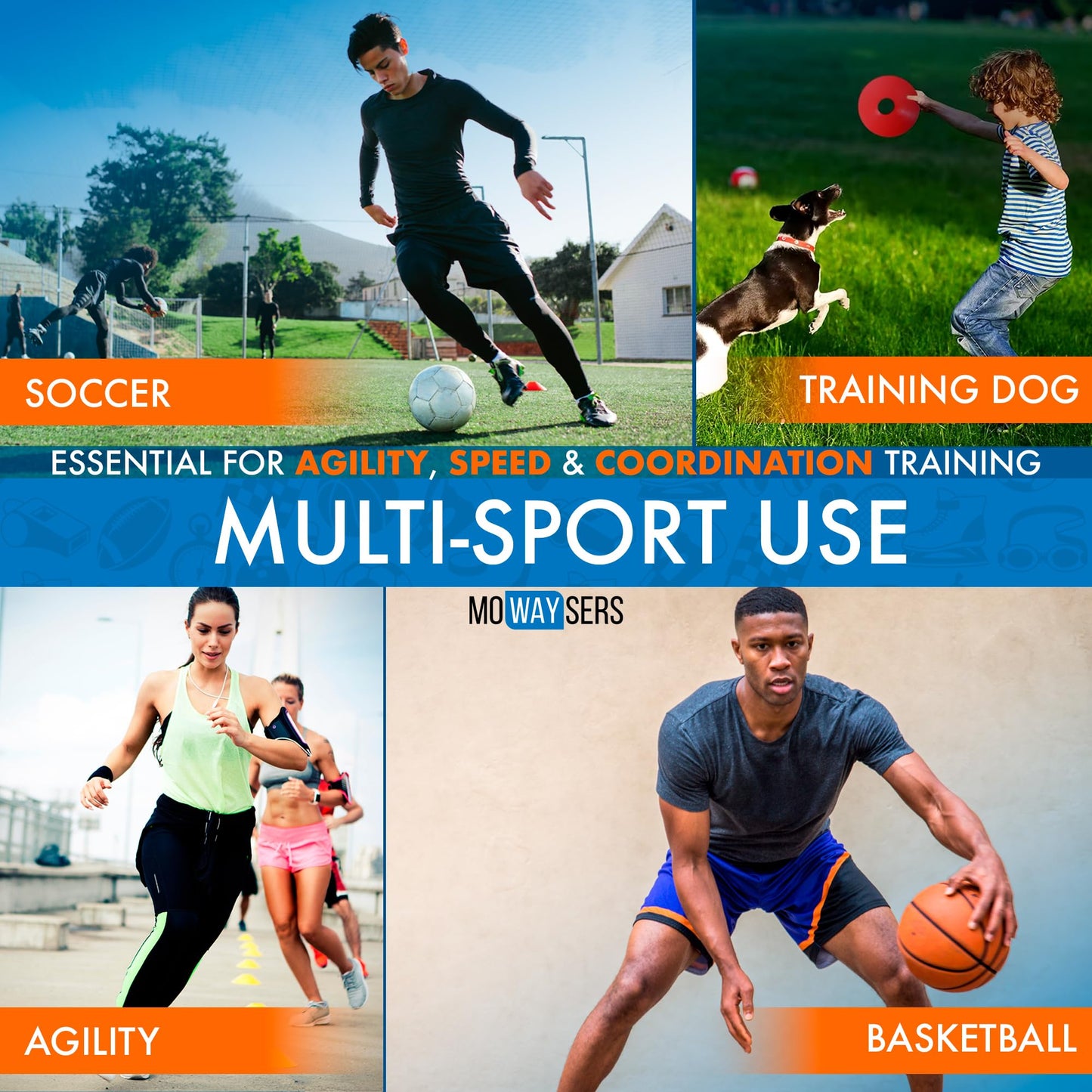 50 Pack Mini Sports Training Cones