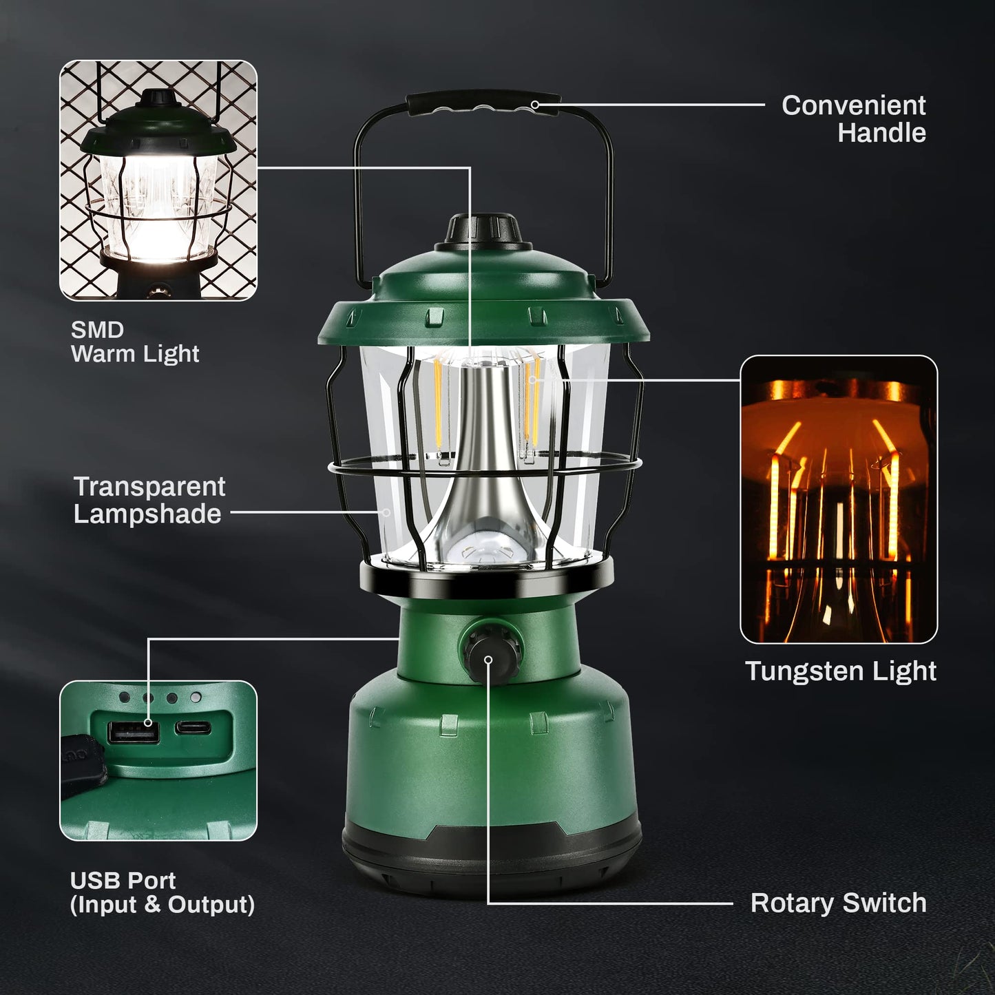 2500LM Rechargeable LED Camping Lantern