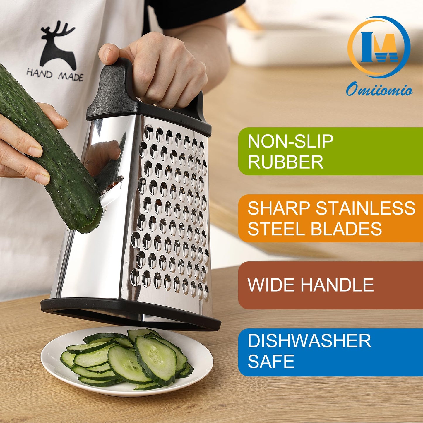 XL Stainless Steel 4-Sided Cheese Grater