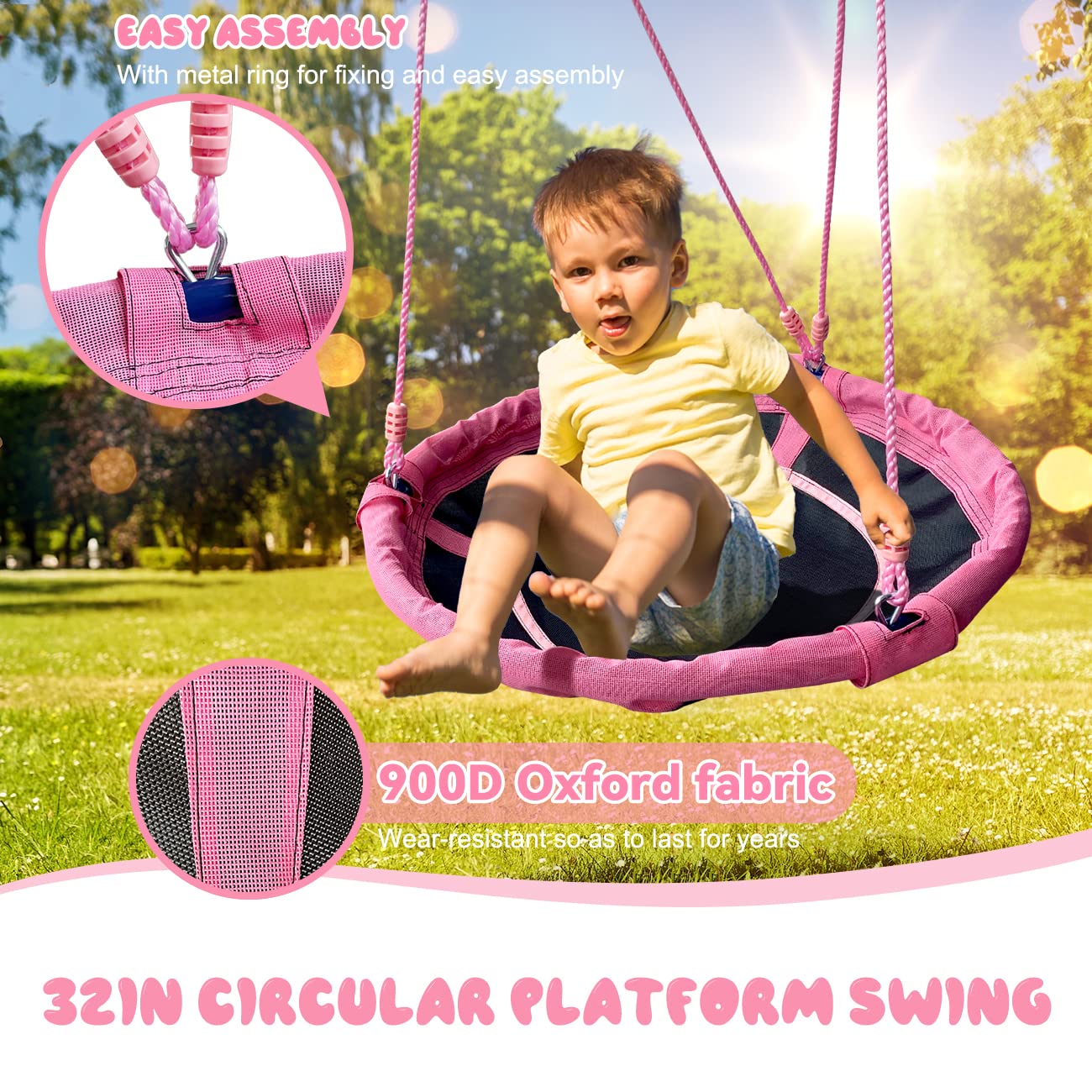 2 Play Stations Swing Set with Saucer & Belt