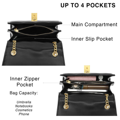 Scarleton Crossbody Bags for Women, Handbags for Women, Shoulder Bag Purse, Quilted Cross Body Bag Purses for Women, H211301 - Black
