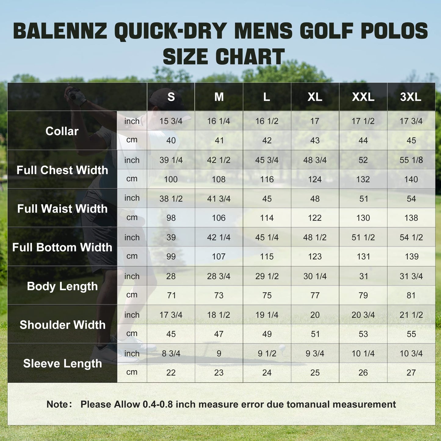 BALENNZ Men's Quick-Dry Athletic Polo Shirt Pack