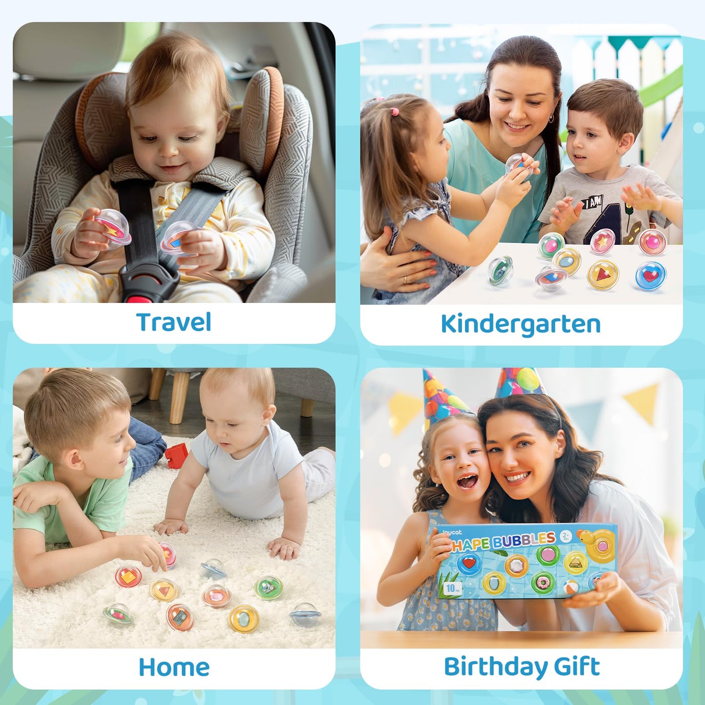 10pcs JoyCat Toddler Bath Toy Set