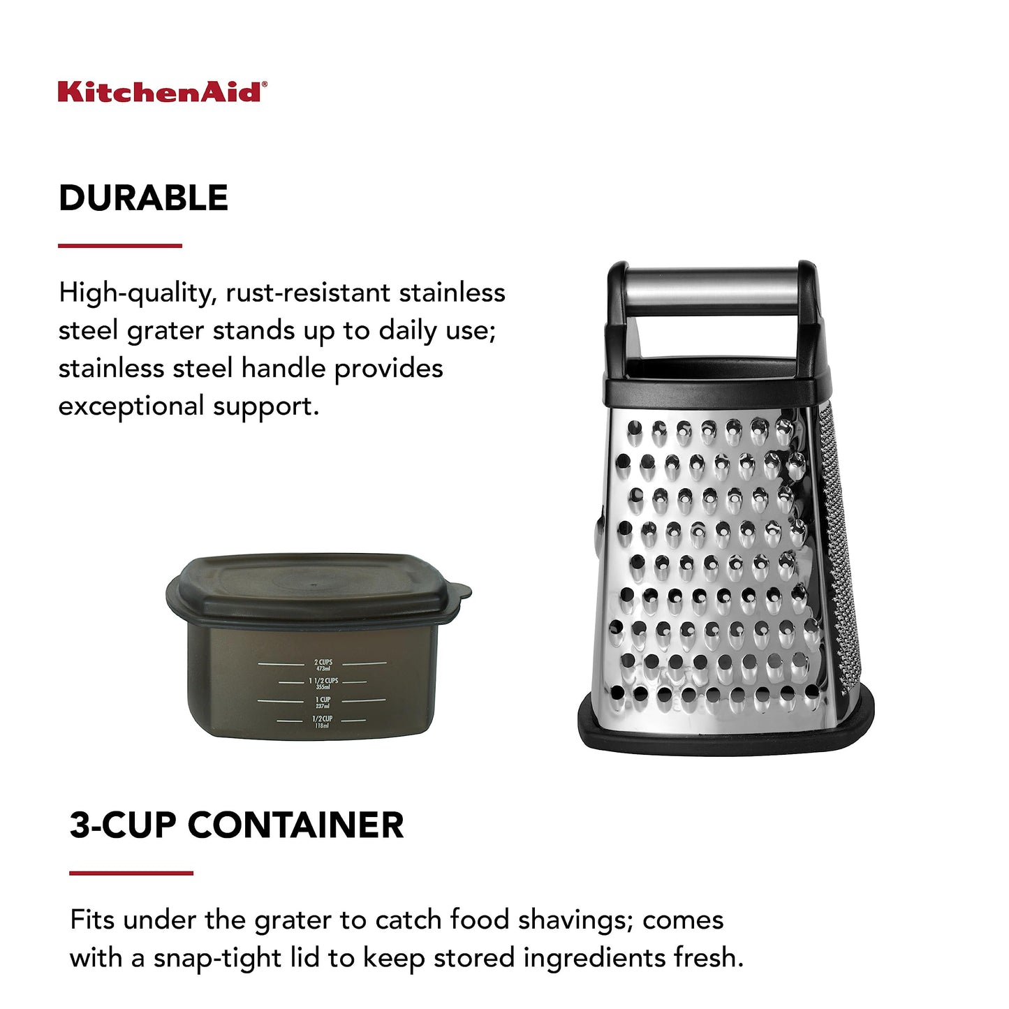 KitchenAid 4-Sided Stainless Steel Box Grater