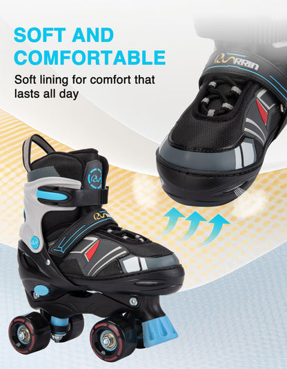 Adjustable Kids Roller Skates with Light Up Wheels