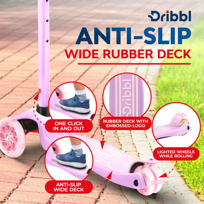 Dribbl Kids 3-Wheel Scooter with Adjustable Handlebar