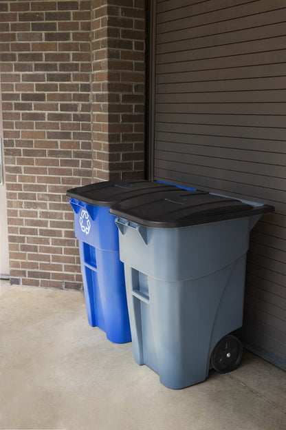 50-Gallon Rubbermaid Heavy-Duty Wheeled Recycling Bin