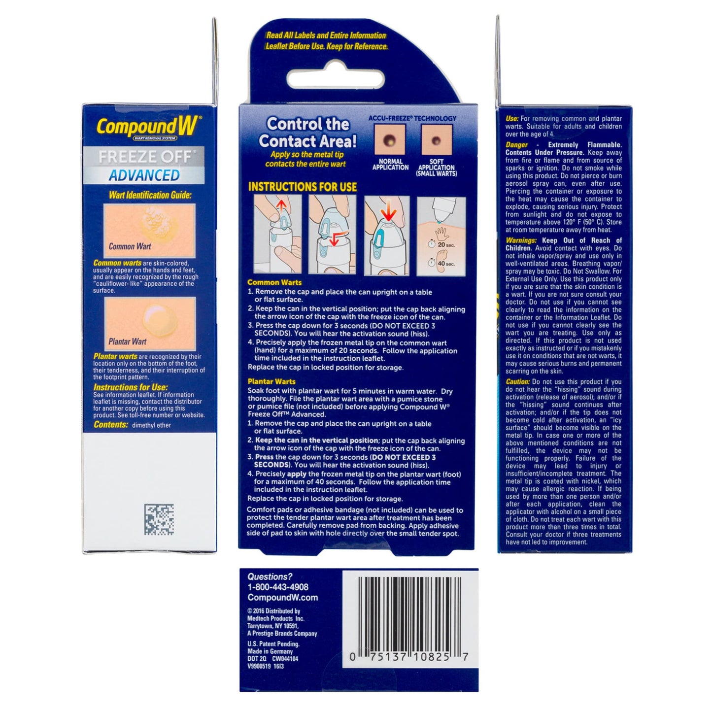 Compound W Freeze Off Advanced Wart Remover with Accu-Freeze, Multicolor, 1 Count