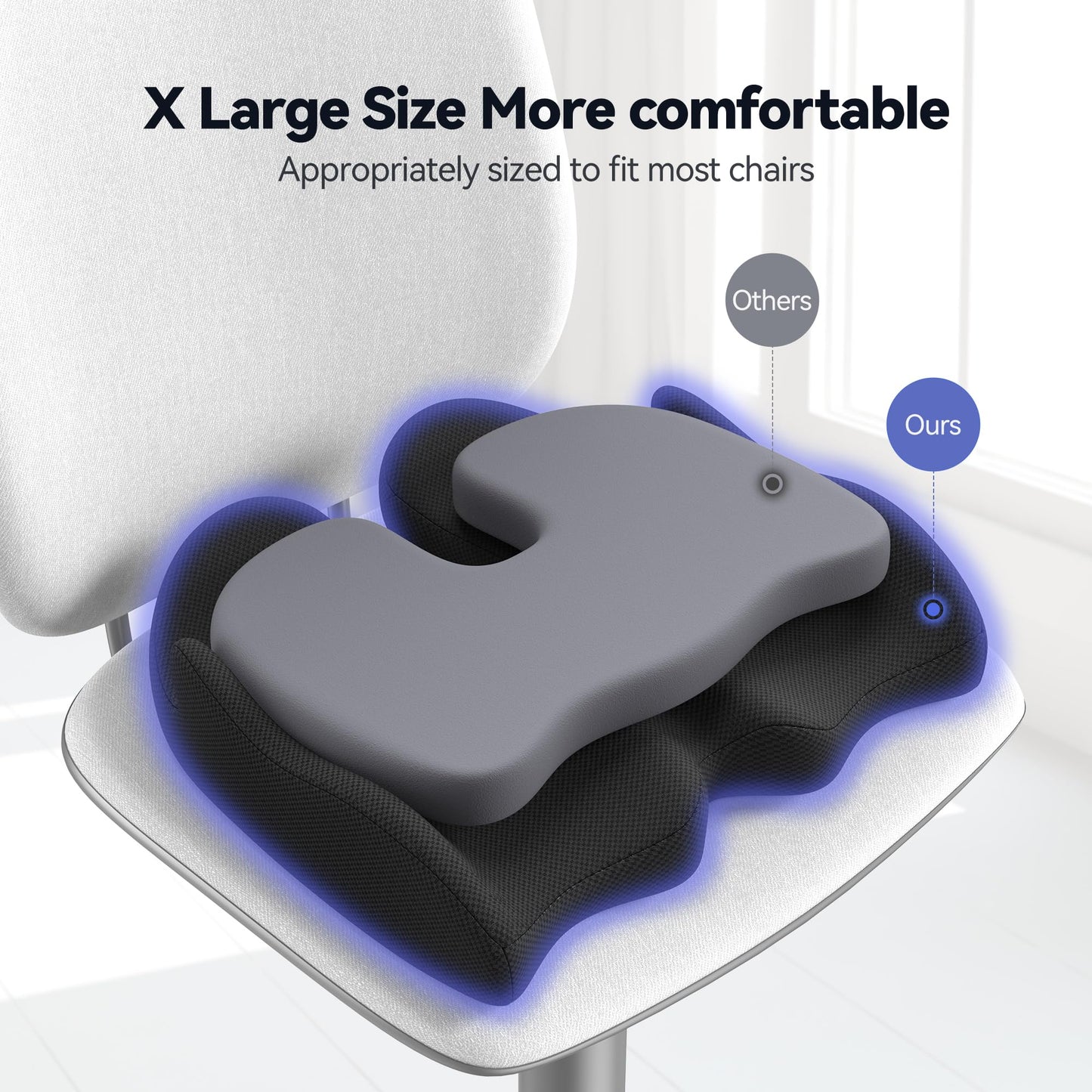 VOXON Memory Foam Seat Cushion for Pain Relief