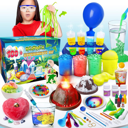 UNGLINGA 100+ Science Lab Experiments Kit for Kids, STEM Project Activities Educational Birthday Toys Gifts for Boys Girls, Chemistry Set, Gems Dig, Volcano, Glowing Worms