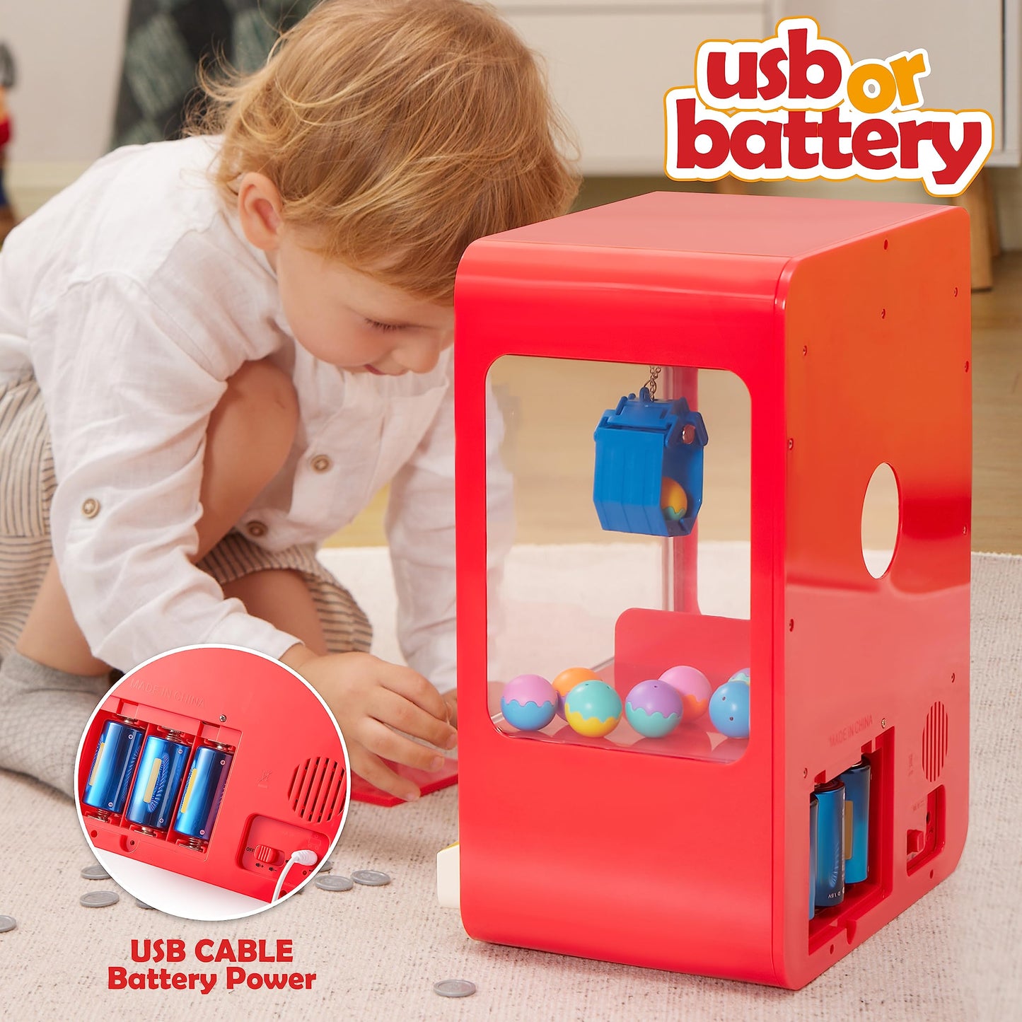 JOYIN LED Claw Machine Toy for Kids