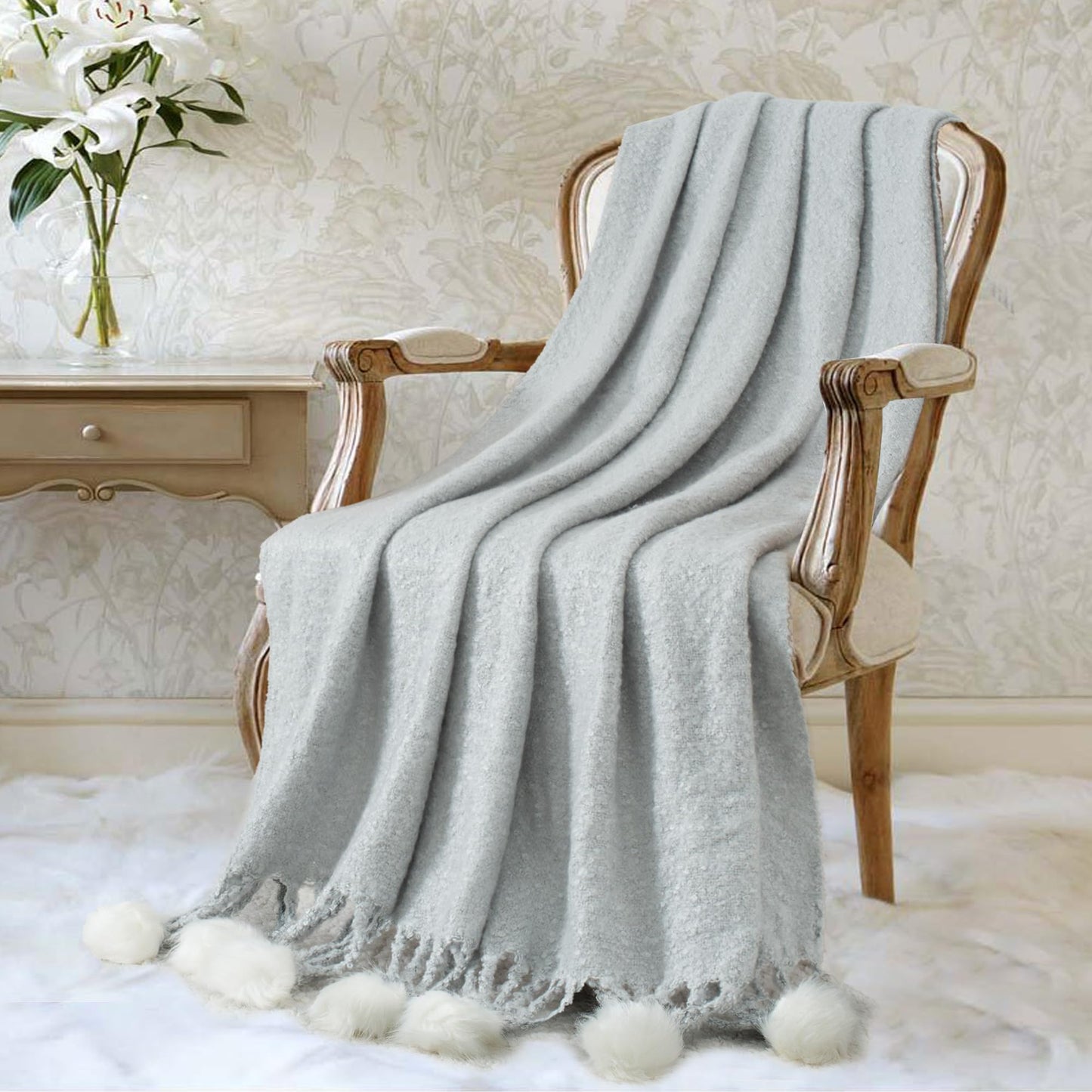 Soft Knitted Throw Blanket for Couch and Bed