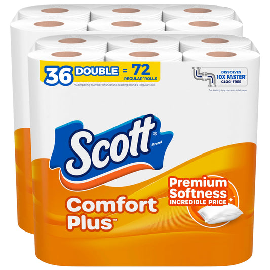 Scott ComfortPlus Septic-Safe Toilet Paper, 36 Rolls