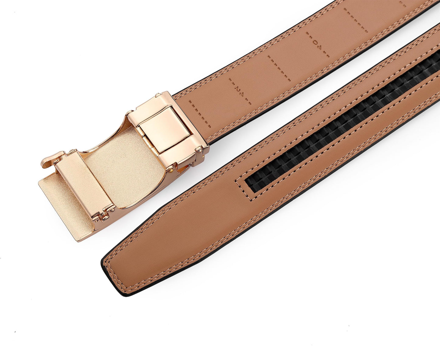 Men's Ratchet Dress Belt with Automatic Buckle