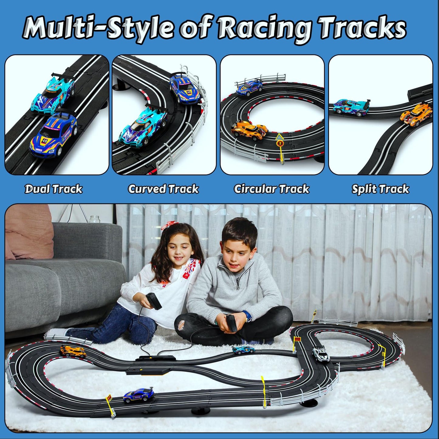 Slot Car Race Track Set for Kids