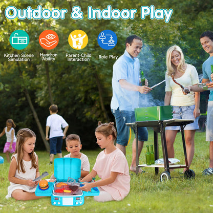 Kids BBQ Grill Playset with Smoke, Light & Sound