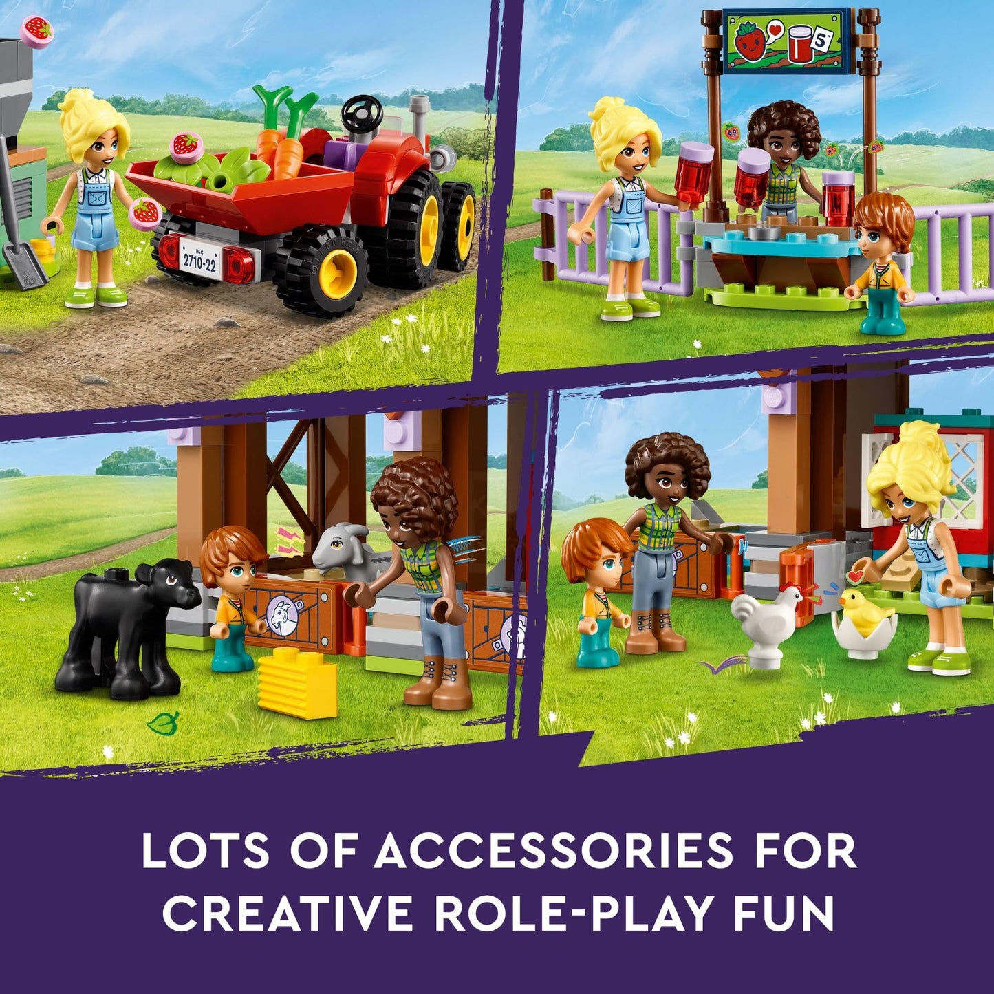 LEGO Friends Farm Animal Sanctuary Building Toys Set - Farm Toy Set W/Tractor Ideas for Kids, Girls & Boys, Ages 6+ - Includes 3 Minifigures & 5 Farm Animals - 42617