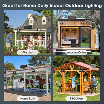 Solar Flood Lights with Remote - 2 Pack