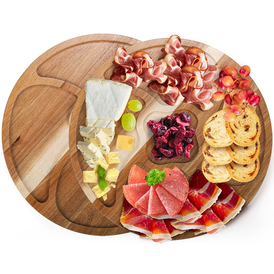 Acacia Wood Charcuterie Board Set of 2