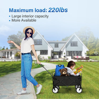 Collapsible Garden Cart with Swivel Wheels