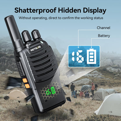 3 Pack Retevis H-777H Rechargeable Walkie Talkies