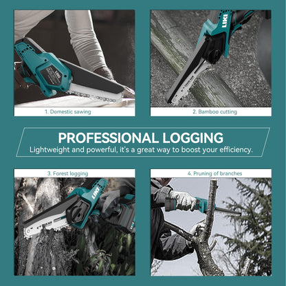 LIKI 6-Inch Mini Cordless Chainsaw for Trimming
