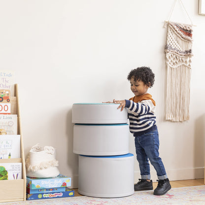 3-Piece ECR4Kids SoftZone Stump Stool Set