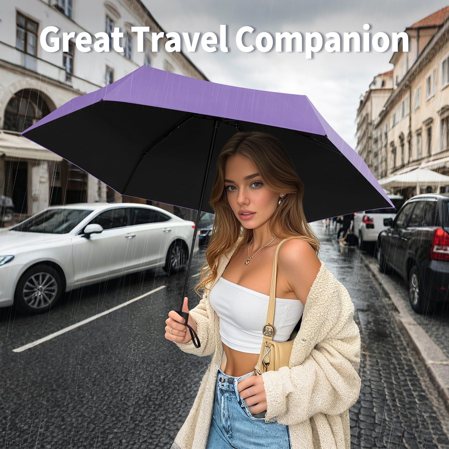 Yoobure Compact Travel Umbrella with Case