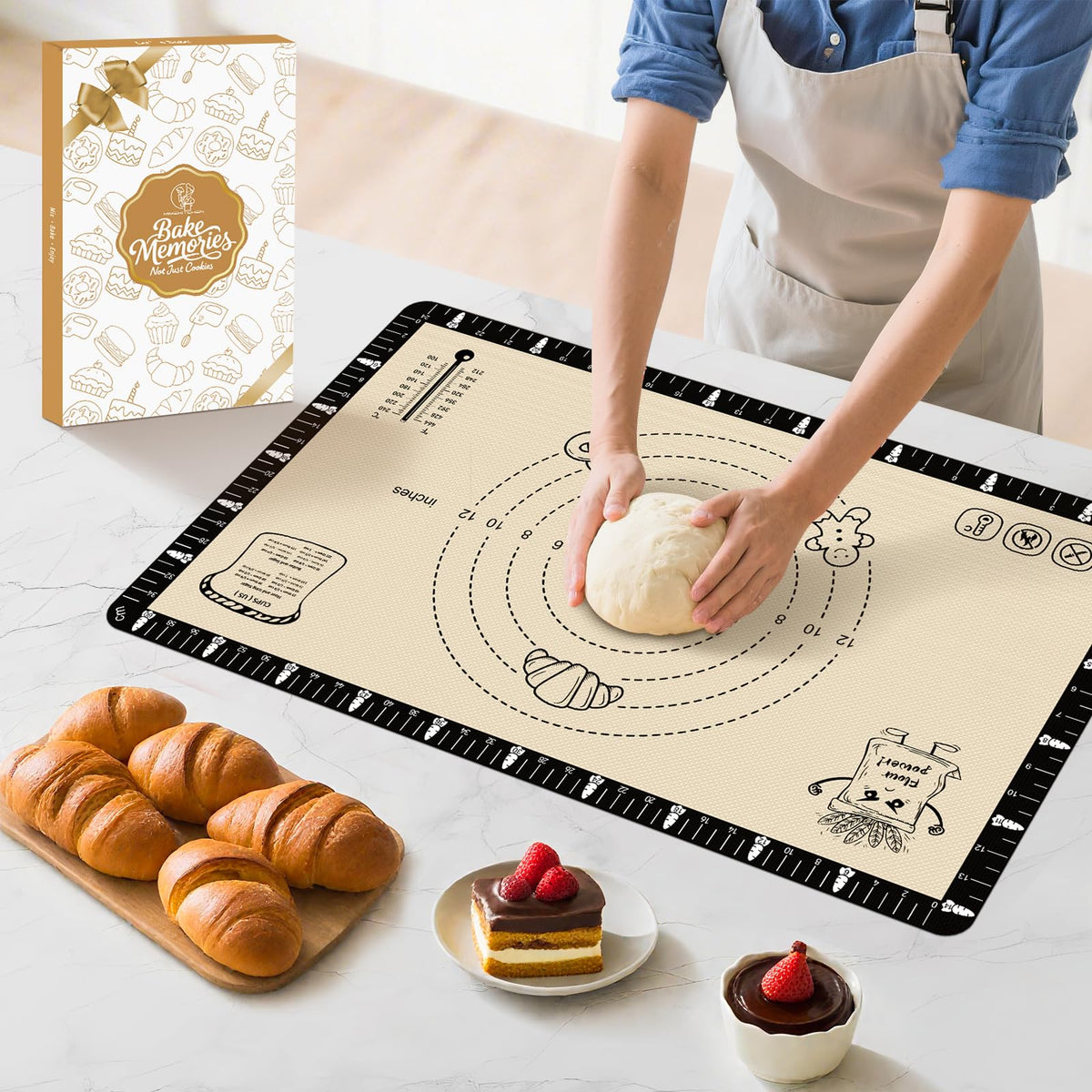 Nonstick Silicone Pastry Baking Mat with Measurements