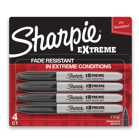 SHARPIE Extreme Permanent Markers, Fine Point, 4 Count