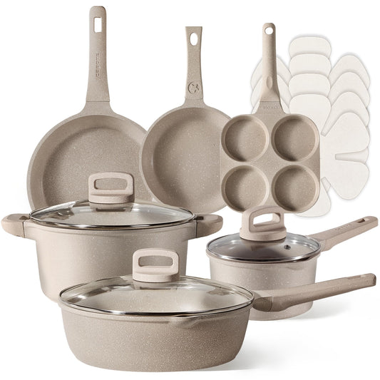 CAROTE 13-Piece Nonstick Cookware Set with Lids