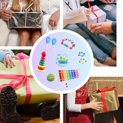 Kids Musical Instruments For Toddlers,Baby Musical Toys For Toddlers,Kid Toys For Girl Gifts,First Birthday Gifts For Boys,Kids Xylophone,Maracas For Baby,Wooden Instruments Toddler Toys With Bag