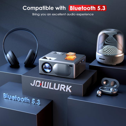[Electric Focus] 4K Projector with 5G WiFi and Bluetooth, 15000L JOWLURK Mini Portable Projector, Outdoor Movie Projector, Home Theater Projector for iPhone/Android/TV Stick/HDMI/USB/Laptop/DVD/PS5