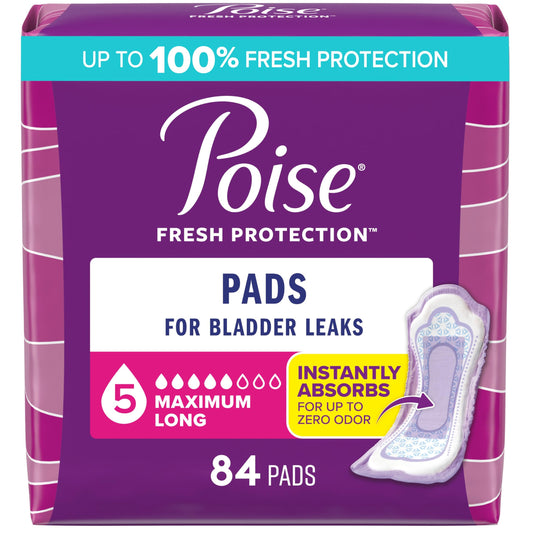 84 Count Poise Incontinence Pads for Bladder Leaks