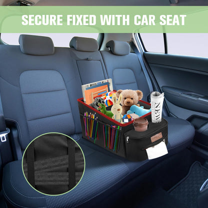 Car Seat Organizer with Cup Holders - Red
