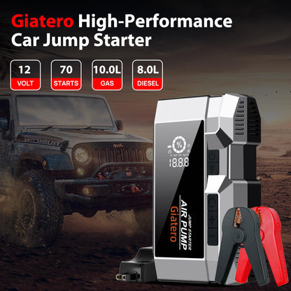 Giatero 4000A Portable Jump Starter with Air Compressor