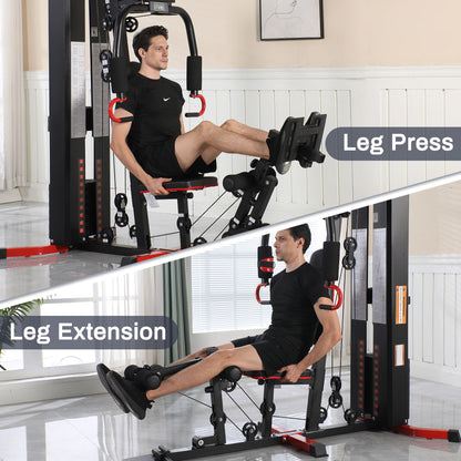 Fitvids Multifunctional Home Gym Equipment with 160 lbs Weight Stack