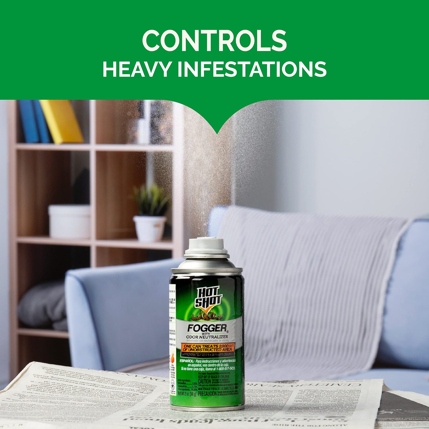 Hot Shot Fogger Kills Roaches, Ants, Fleas