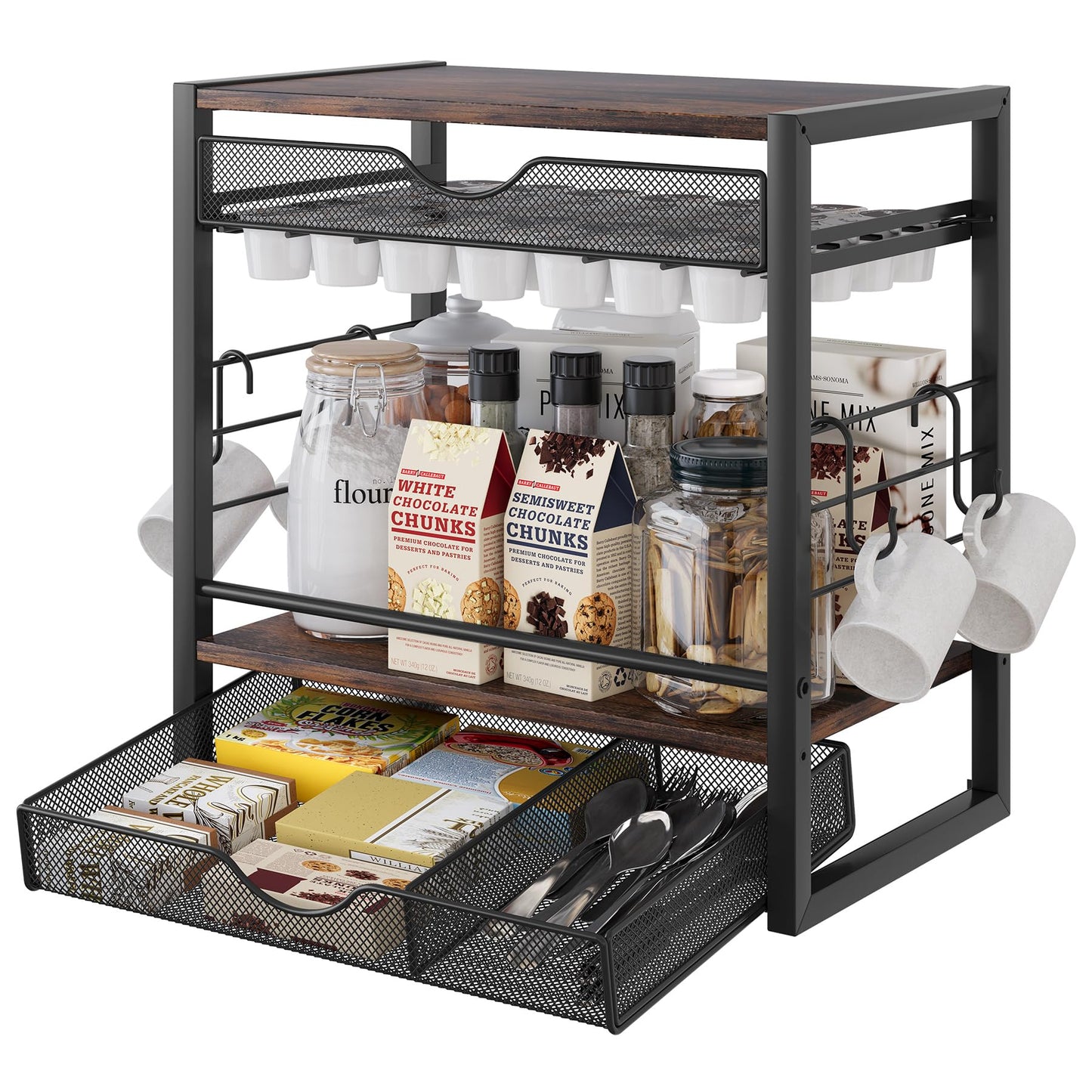 70 K Cup Holder Coffee Organizer with Hooks