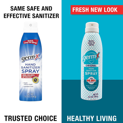 Germ-X Hand Sanitizer Spray, Moisturizing Citrus Scent