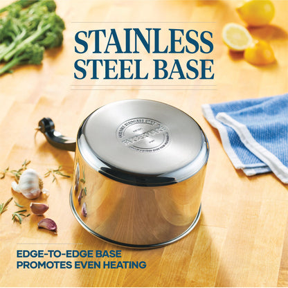 Farberware 3-Quart Stainless Steel Saucepan with Lid